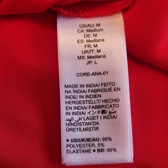 🌹The Drop Ana Silky Red Satin V- Neck Midi Slip Dress Medium, Valentine's Day🌹 - Picture 13 of 14